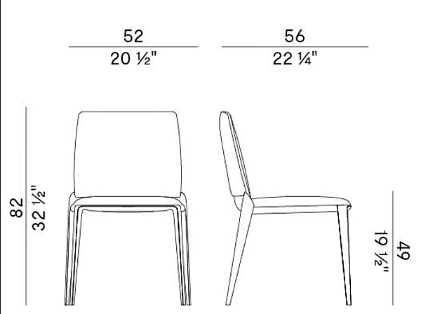 Upholstered fabric chair Hiru 947 Potocco 947 factory POTOCCO from Italy. Foto №5