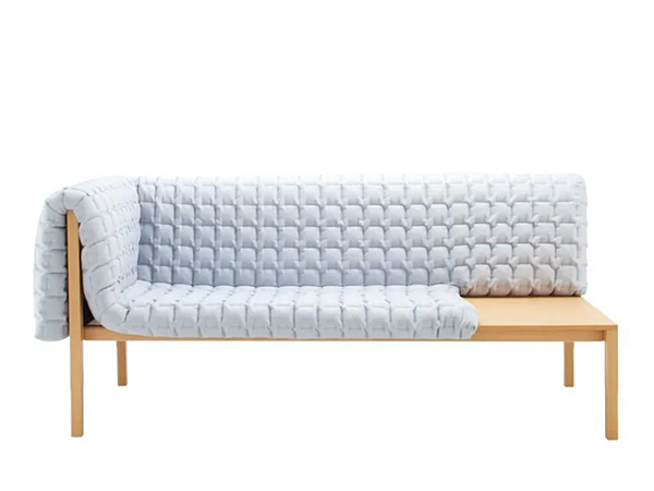 Upholstered fabric bench with back LIGNE ROSET Ruche 14130305-14130355 factory LIGNE ROSET from Italy. Foto №1