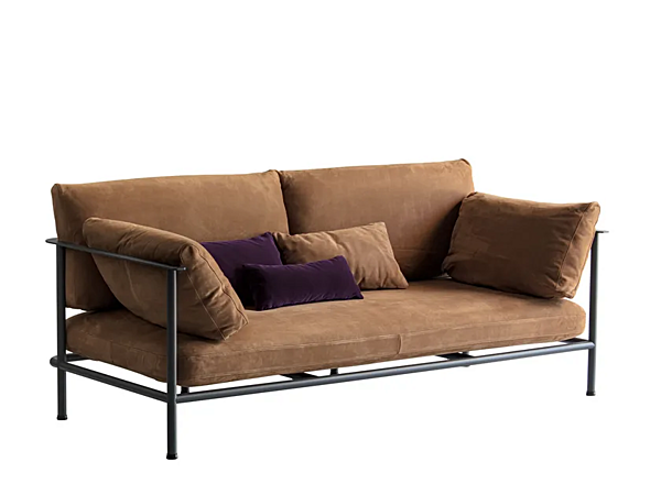 Two-Seater Leather Sofa Elodie 908 D Potocco 908/D factory POTOCCO from Italy. Foto №1