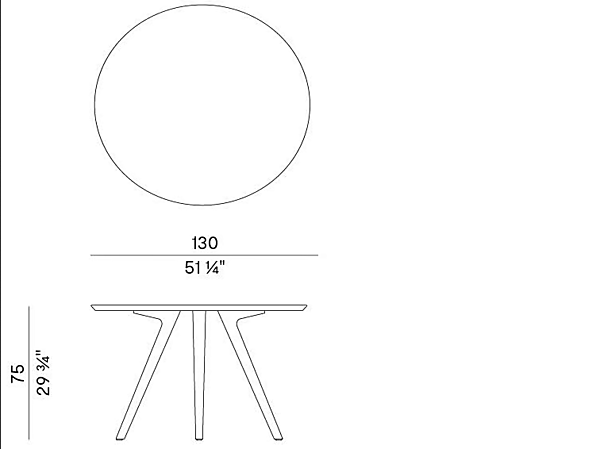 Round garden table Katana 026 TC3 Out Potocco 026/TC3-OUT factory POTOCCO from Italy. Foto №3