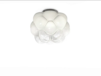 Glass ceiling light cloudy Fabbian F21 E01 71 factory Fabbian from Italy