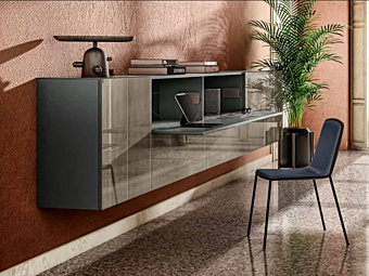 Suspended Modular Sideboard LAGO 1286 Home Office factory LAGO from Italy