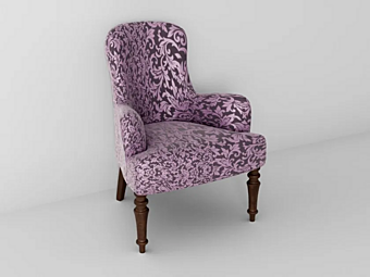 Fabric easy chair with armrests Park Avenue Lady PKLADYGEM