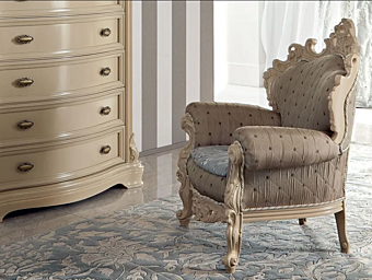 Tufted armchair upholstered back Modenese Luxury Interiors 13435