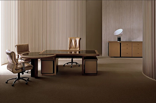 Rectangular wooden executive desk Elite i 4 Mariani factory i 4 Mariani from Italy. Foto №2