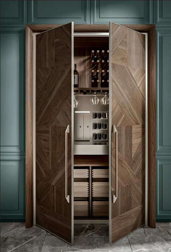 Custom Walnut Kitchen with Island Old Line Glamour 2.0 factory Oldline from Italy. Foto №11
