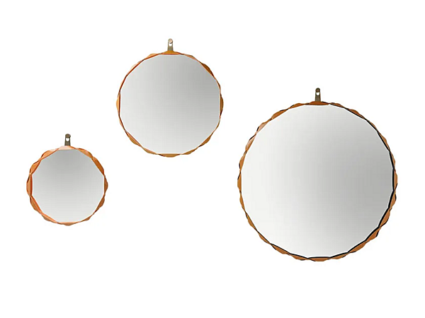 Round wall-mounted framed mirror Raperonzolo ZANOTTA factory ZANOTTA from Italy. Foto №1