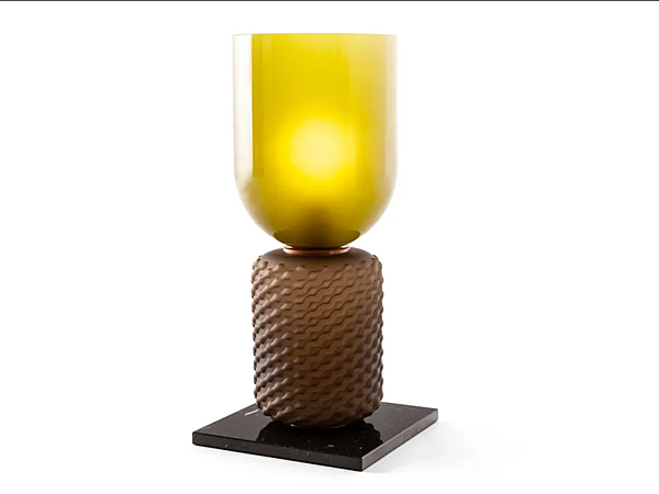 Blown Glass Table Lamp with Marble Base CASSINA Ficupala factory CASSINA from Italy. Foto №1