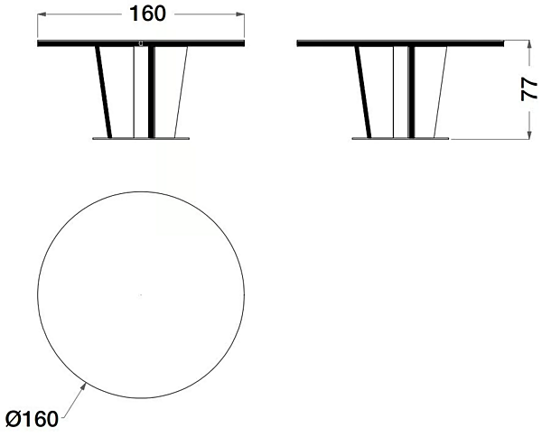 Round marble and wood veneer table with lazy susan CPRN HOMOOD Sesto Senso S520 factory CPRN HOMOOD from Italy. Foto №2