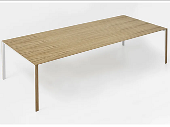Extending rectangular wooden table Thin K Wood Kristalia