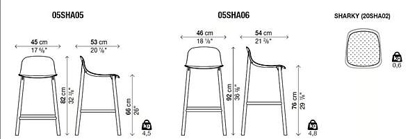 Polyurethane barstool with back Sharky Kristalia factory Kristalia from Italy. Foto №21