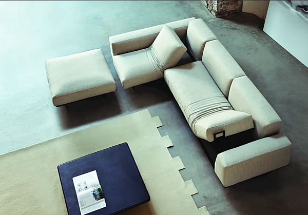 Sectional recliner sofa fabric or leather VIBIEFFE 535 Sit Up factory VIBIEFFE from Italy. Foto №5