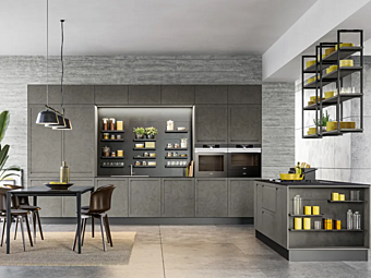 Fitted kitchen round bridge 2 LUBE CUCINE factory LUBE CUCINE from Italy