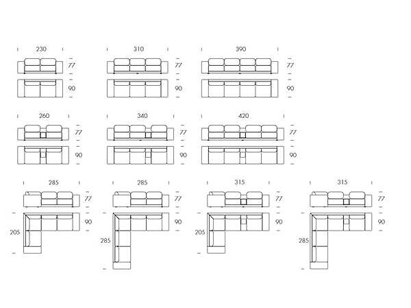 Couch TONIN CASA LONDON - T7358 factory TONIN CASA from Italy. Foto №6