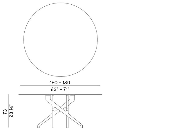Round wood and glass dining table Potocco Torso 837 T4 837/T4 factory POTOCCO from Italy. Foto №4