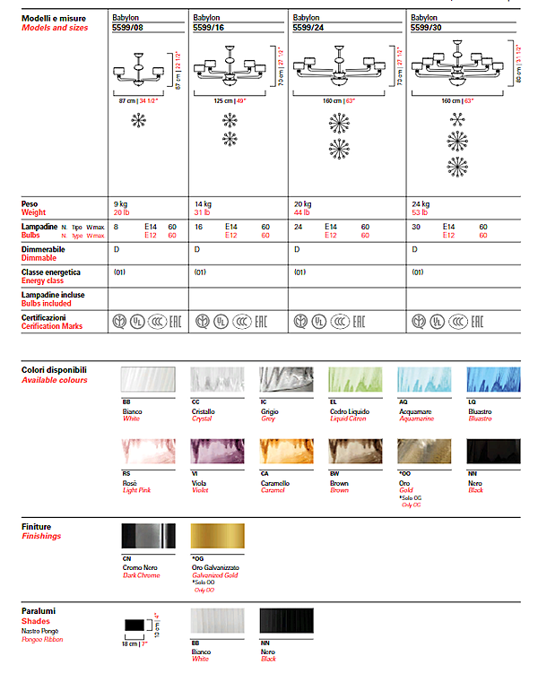 Chandelier Barovier&Toso Babylon 5599/16 factory Barovier&Toso from Italy. Foto №4