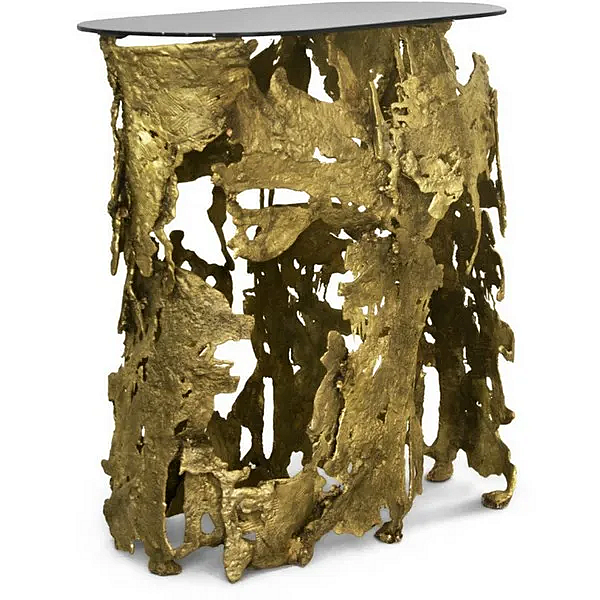 Oval Console Table in Brass by BRABBU CAY Collection factory BRABBU from Italy. Foto №3