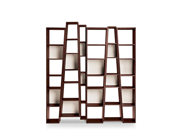 Freestanding Wood Veneer Bookcase Beat i 4 Mariani factory i 4 Mariani from Italy. Foto №2