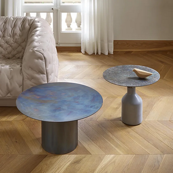 Round natural stone coffee table Oxydation LIGNE ROSET 19980370 factory LIGNE ROSET from Italy. Foto №3