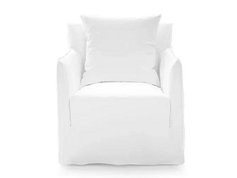 Armchair with removable cover and armrests Gervasoni Ghost 05 factory Gervasoni from Italy