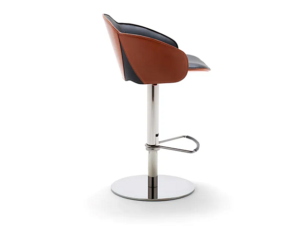 Leather stool with footrest gas lift FASEM Electa Electa Bar BT factory FASEM from Italy. Foto №3