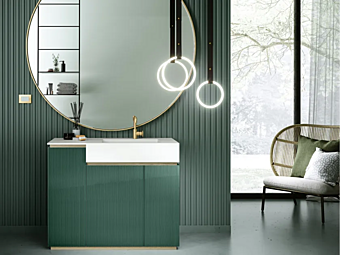 Floor standing single sectional crystal vanity unit ARTELINEA Fusion AL 601 Floor standing single sectional crystal vanity unit ARTELINEA Fusion AL 601 factory ARTELINEA from Italy