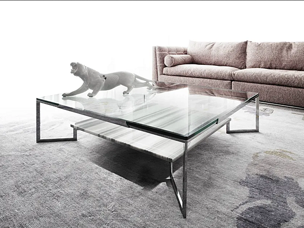 Rectangular low coffee table in wood ERBA ITALIA Paso Doble factory ERBA ITALIA from Italy. Foto №1