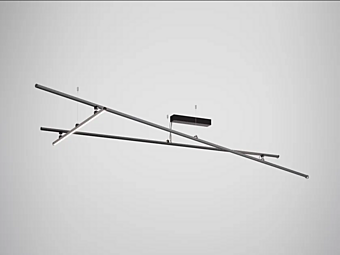 LED Ceiling Lamp Anodized Aluminium Fabbian Freeline F44 factory Fabbian from Italy