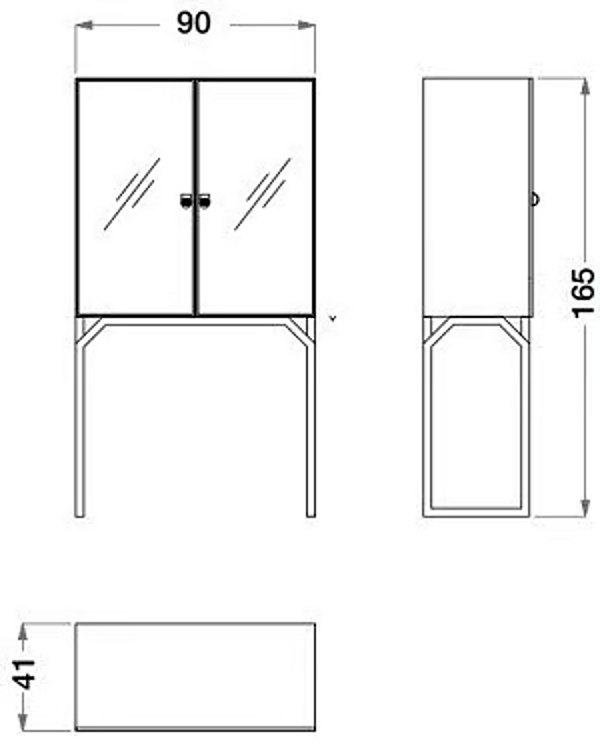 Metal and Glass Bar Cabinet with Tray Dragonfly by CPRN HOMOOD D630 factory CPRN HOMOOD from Italy. Foto №4