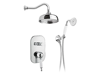 Recessed Steel Shower Set with Diverter Gaia Mobili Canterbury factory GAIA from Italy