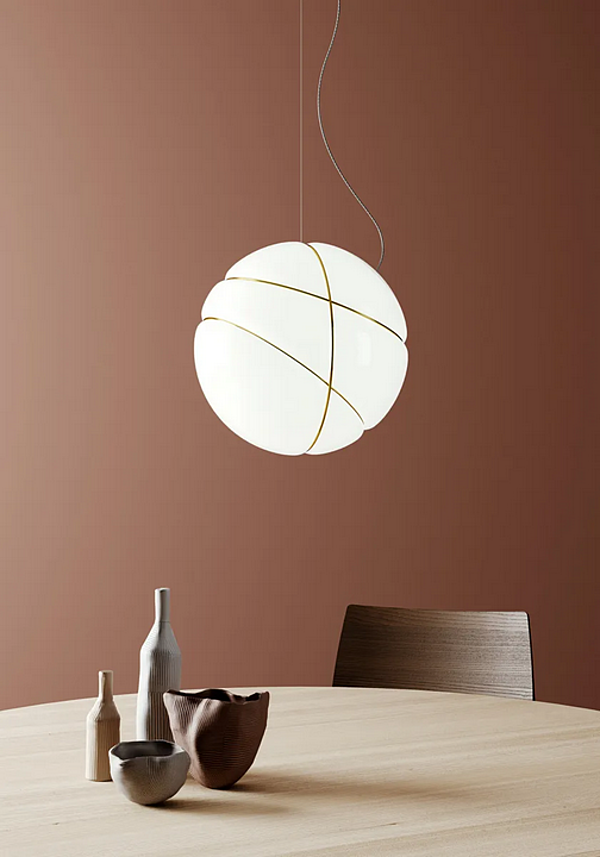 Blown Glass Pendant Lamp Armilla Fabbian factory Fabbian from Italy. Foto №4
