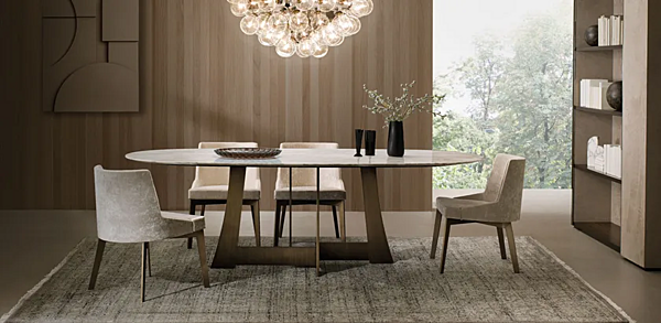 Oval marble dining table I 4 Mariani Moore factory i 4 Mariani from Italy. Foto №4