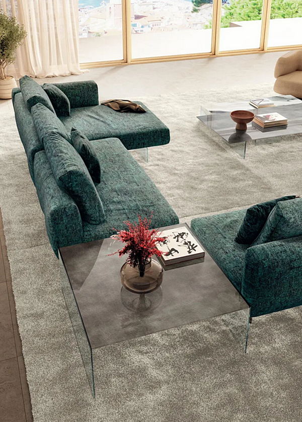Sectional fabric sofa with soft back LAGO Air Soft 2693 2693 factory LAGO from Italy. Foto №3