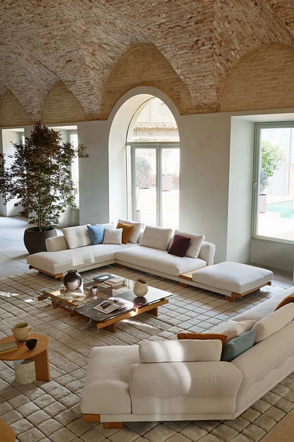 Low rectangular coffee table wood and glass CASSINA Sengu factory CASSINA from Italy. Foto №13