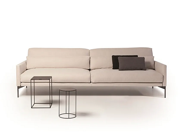 Sectional sofa in leather or fabric VIBIEFFE 110 Modern factory VIBIEFFE from Italy. Foto №1