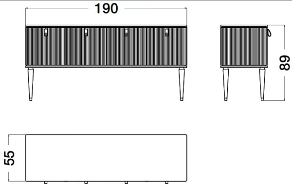 Wooden Cocoon Sideboard with Doors CPRN HOMOOD C329, C333 factory CPRN HOMOOD from Italy. Foto №5