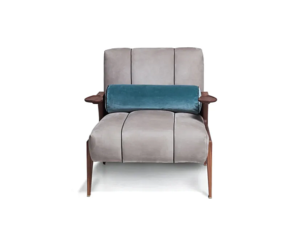 Armchair with armrests in leather or fabric VIBIEFFE 50 Italo factory VIBIEFFE from Italy. Foto №1