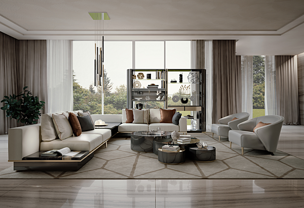 Corner leather sofa Ikat Bizzotto Italia factory Bizzotto Italia from Italy. Foto №2