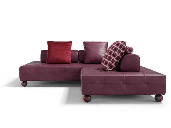 Corner sectional tufted leather sofa Egoitaliano L Ego factory Egoitaliano from Italy. Foto №4