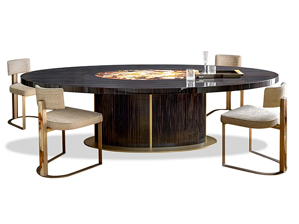 Oval Ebony Dining Table ARCAHORN Nettuno 4875 4875 factory ARCAHORN from Italy. Foto №1