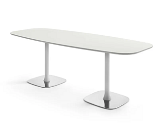 Rectangular table with two bases wood ENRICO PELLIZZON Rendez Vous Rectangular table with two bases wood ENRICO PELLIZZON Rendez Vous factory ENRICO PELLIZZONI from Italy