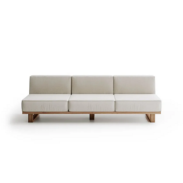 3-seater garden sofa with fabric upholstery and teak frame Atmosphera 9 Zero 9.0.M3.MC factory ATMOSPHERA from Italy. Foto №9