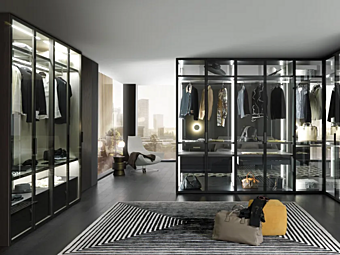 Corner Sectional Walk-In Wardrobe Palo Alto MisuraEmme factory MisuraEmme from Italy