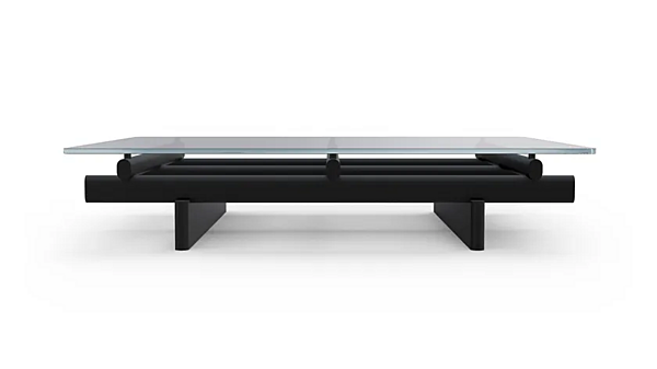 Low rectangular coffee table wood and glass CASSINA Sengu factory CASSINA from Italy. Foto №7