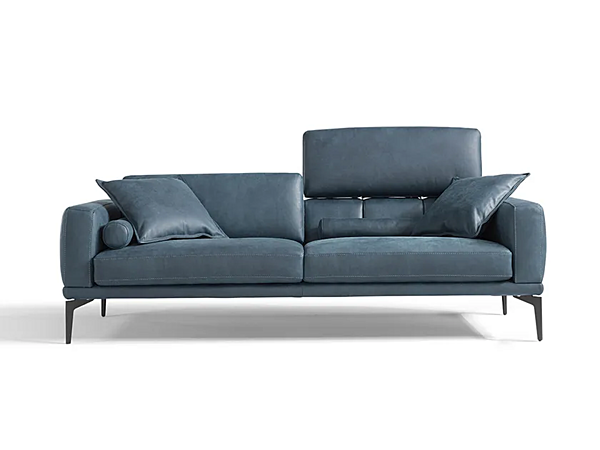 Leather sectional sofa with backrest and tile mechanism Egoitaliano Masu factory Egoitaliano from Italy. Foto №1