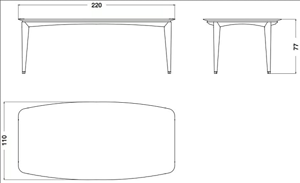 Rectangular wooden table Eclipse CPRN HOMOOD E213 factory CPRN HOMOOD from Italy. Foto №3