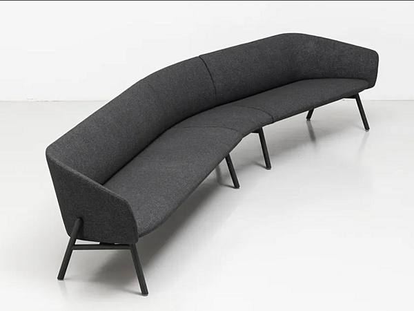 Modular Fabric Sofa with Upholstered Back Kristalia Tuile System factory Kristalia from Italy. Foto №2