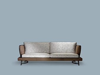 Three Seater Fabric and Leather Sofa Martin Borzalino EUMaD02P, EUMaDINT, EUMaD03P Three Seater Fabric and Leather Sofa Martin Borzalino EUMaD02P, EUMaDINT, EUMaD03P factory Borzalino from Italy
