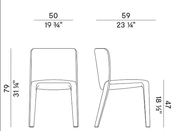 Upholstered fabric chair Lars 902 Potocco 902 factory POTOCCO from Italy. Foto №4