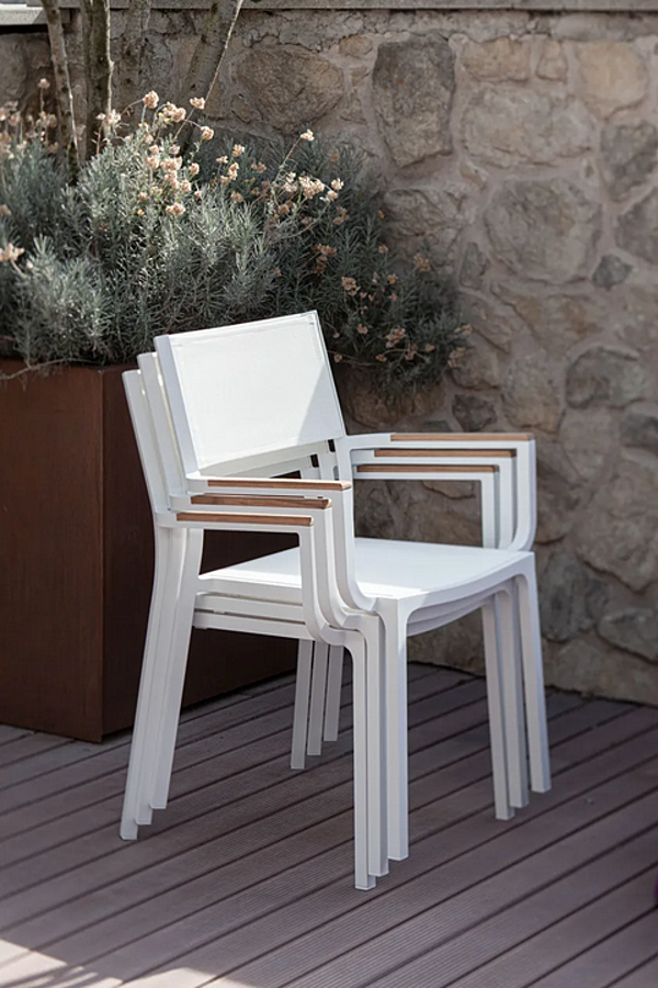 Stackable aluminium garden chair with armrests Atmosphera Sunny SUN.SB. factory ATMOSPHERA from Italy. Foto №13